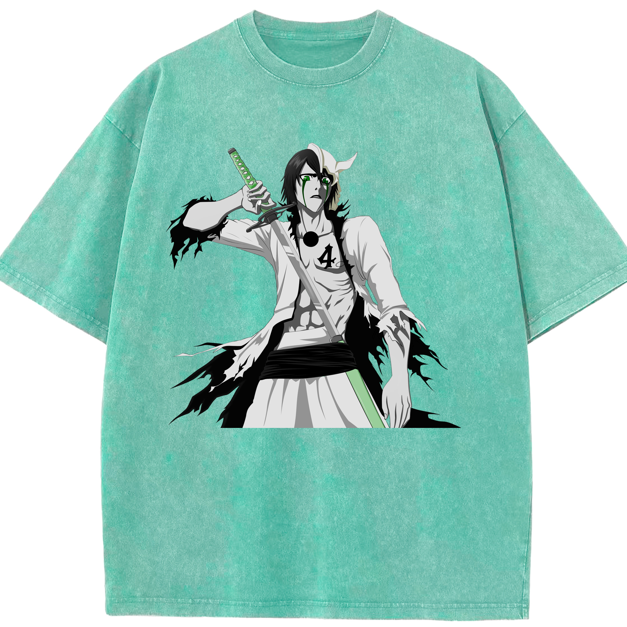 （画像用） ブリーチ ウルキオラ·シファー BLEACH Ulquiorra cifer 綿100% ヴィンテージ風 半袖Tシャツ（フロントプリント）